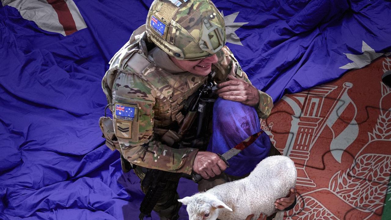 Bức ảnh binh sĩ Úc kề dao vào cổ em bé ở Afghanistan bị Úc tố “giả mạo” (ảnh: SCMP)