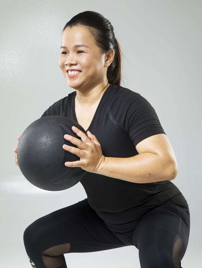 Chị Đỗ Thị Phượng một trong những quán quân của Thử thách Thay đổi Hình thể BTC của California Fitness &amp; Yoga