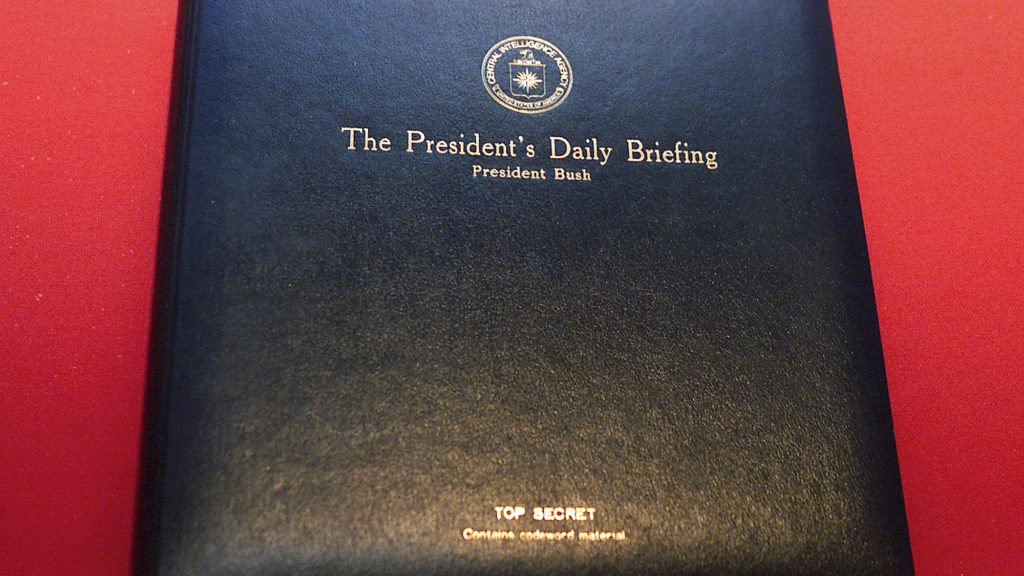 Mỹ có tập tài liệu tình báo tuyệt mật dành cho tổng thống đọc mỗi sáng (ảnh: AP)