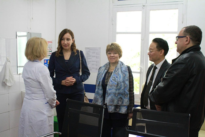 Bệnh viện đón tiếp bà Khorova Natalya Alexandrovna - Thứ trưởng Bộ Y tế Liên Bang Nga và bà Maksima Elena Anatolevna - Vụ trưởng Vụ hợp tác quốc tế tại Hà Nội