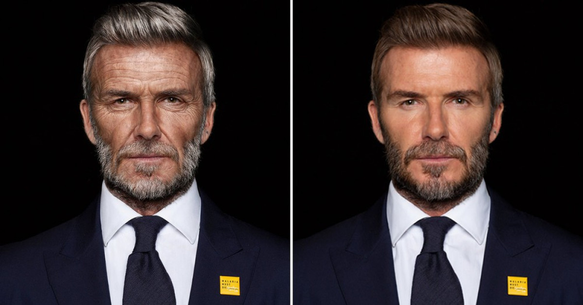 David Beckham bất ngờ hóa ông lão 70 tuổi - 1