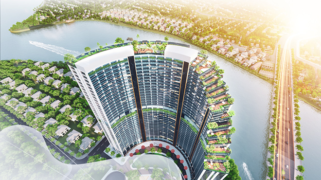 Babylon Tower sở hữu vị trí đẹp nhất quần thể dự án Sunshine Diamond River