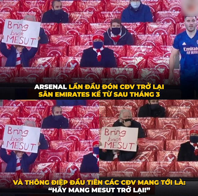 Ngay lần đầu được đón CĐV Arsenal trở lại sân&nbsp;và đây là thông điệp họ mang tới.