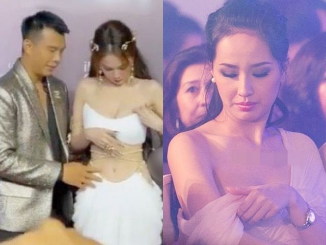 Đời sống Showbiz - Sao nữ mặc đồ dễ gặp "sự cố" phải che chắn khéo léo