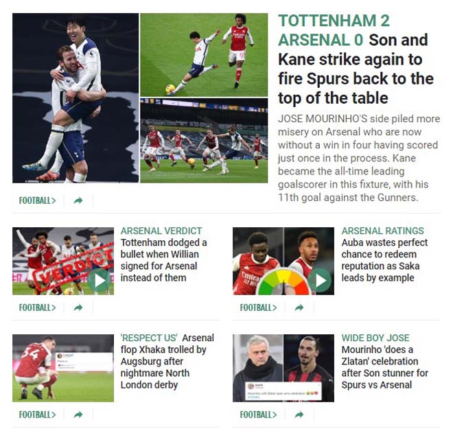 Tờ The Sun lại lo ngại cho Tottenham vì sự phụ thuộc và Kane - Son