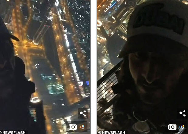 Thái tử Dubai đứng trên đỉnh tòa nhà cao nhất thế giới.