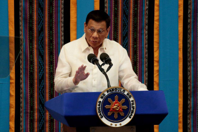 Tổng thống Philippines Rodrigo Duterte. Ảnh: Reuters