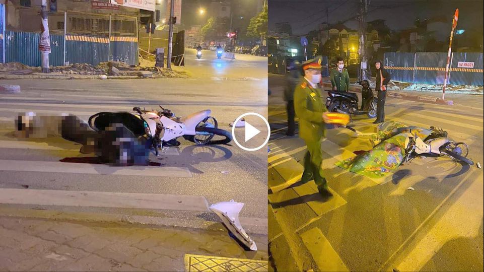 Hiện trường vụ tai nạn.