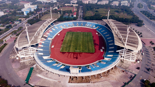 Sân Mỹ Đình được đưa vào sử dụng hồi tháng 9/2003 nhằm phục vụ SEA Games 22 với chi phí gần 53 triệu USD