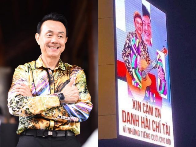 Đời sống Showbiz - Hình ảnh cố nghệ sĩ Chí Tài được trình chiếu giữa TP.HCM, dòng chữ tri ân gây xúc động