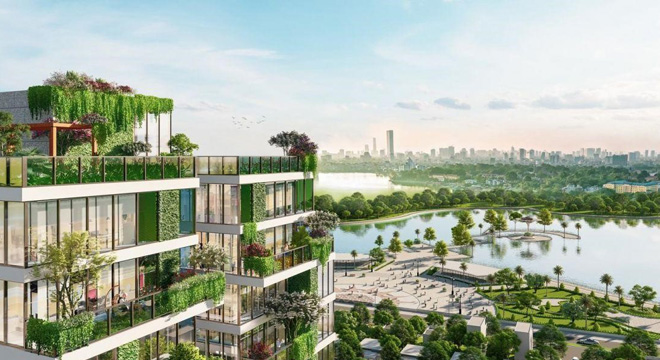 Những căn hộ sân vườn xanh tại Sunshine Green Iconic có giá từ 38 triệu đồng/ m2.