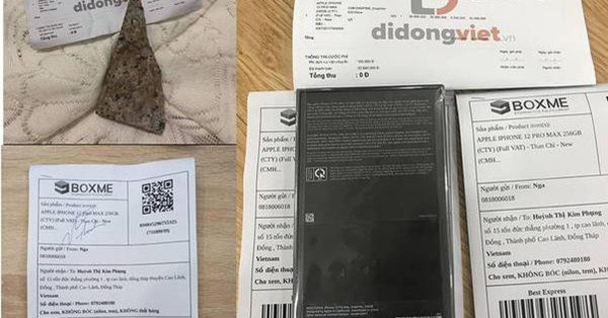 Thị trường - Tiêu dùng - Mua iPhone 12 Pro Max trên mạng, khách nhận được... cục gạch, hộp tô màu!