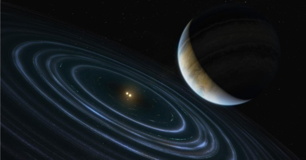 Ảnh đồ họa mô tả hành tinh bí ẩn có thể là phiên bản hoàn hảo của "hành tinh thứ 9" - Ảnh: HUBBLE/NASA/ESA