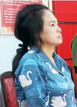 Bà Trần Thị Kim Loan thời điểm bị bắt giữ. Ảnh: Báo Bà Rịa- Vũng Tàu