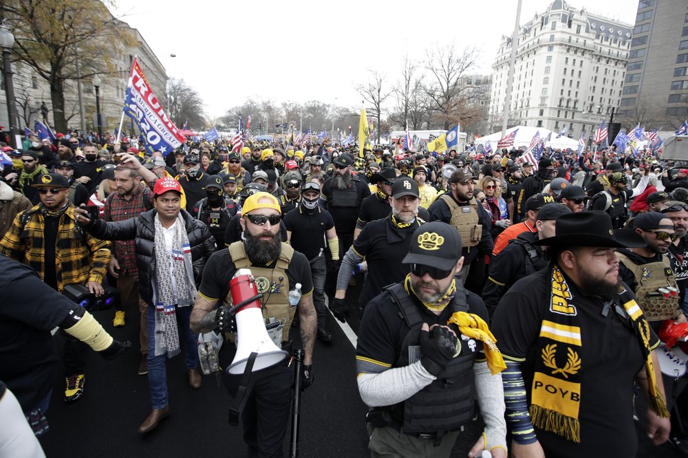 Biểu tình ủng hộ ông Trump ở thủ đô Washington, Mỹ (ảnh: AP)