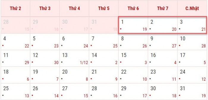 Lịch nghỉ Tết Dương lịch 2021 dành cho cán bộ, công chức, viên chức, học sinh và người lao động.