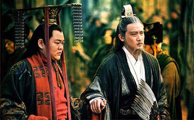 Hậu chủ Lưu Thiện và Gia Cát Lượng trên phim truyền hình Trung Quốc.