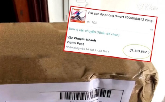 Sạc giá 1.000 đồng nhưng tiền vận chuyển hết hơn 1,8 triệu đồng