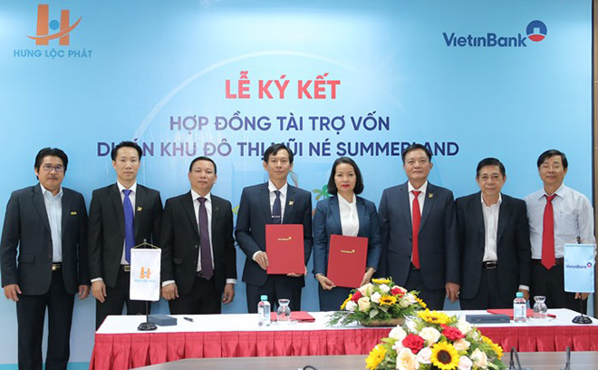 Hưng Lộc Phát Group và VietinBank ký kết hợp đồng tài trợ vốn phát triển dự án và tài trợ cho người mua nhà tại dự án Mũi Né Summerland