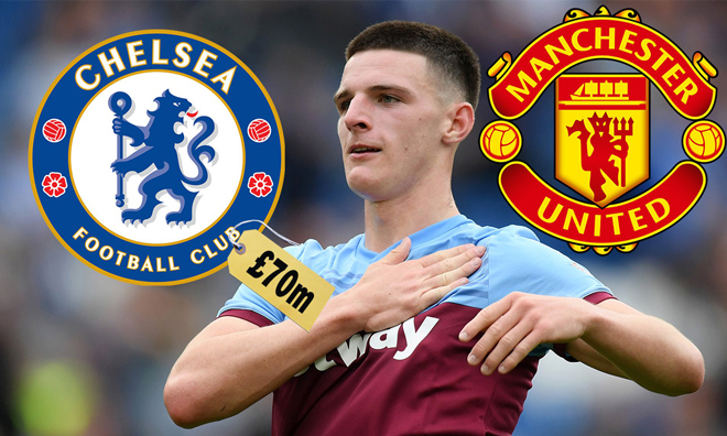 Chelsea&nbsp;chỉ trả 70 triệu bảng cho Declan Rice hồi mùa hè