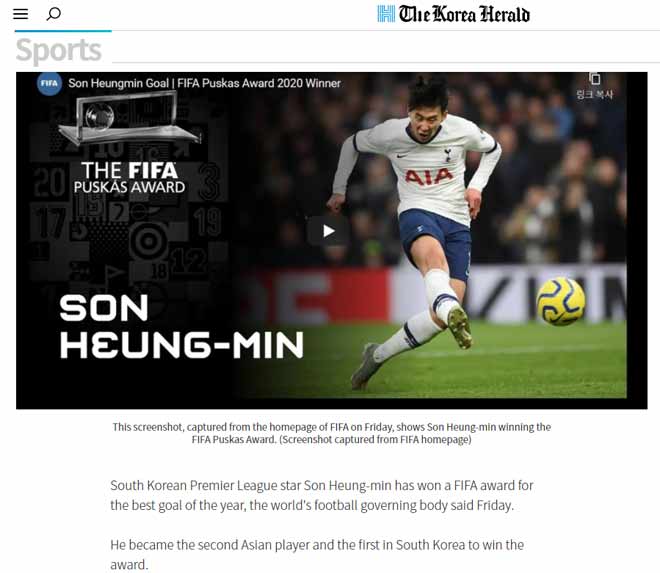 Son Heung Min ẵm giải Puskas: Báo Hàn Quốc lộ bí mật, Mourinho chia vui - 4