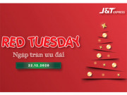 Red Tuesday 22/12 - J&T Express ngập tràn ưu đãi