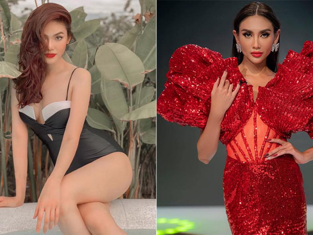 Thời trang - Lan Khuê khoe body nóng bỏng với áo tắm, Võ Hoàng Yến tựa đoá hồng với váy đỏ rực