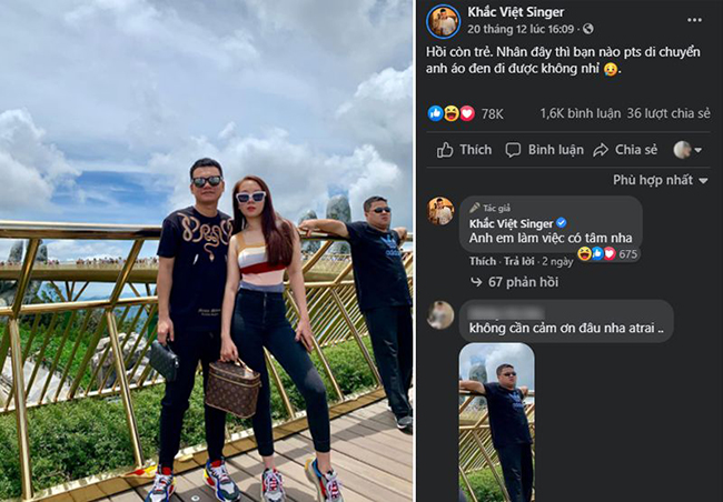 Ca sĩ Khắc Việt mang ảnh lên mạng nhờ dân mạng photoshop.
