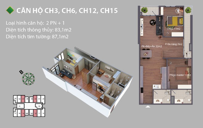 Căn hộ 2PN+1 Phú Thịnh Green Park: “Đáp án” hoàn hảo cho gia đình trẻ - 1