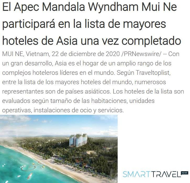 Trang smarttravel.news  tại Tây Ban Nha đăng tải thông tin này