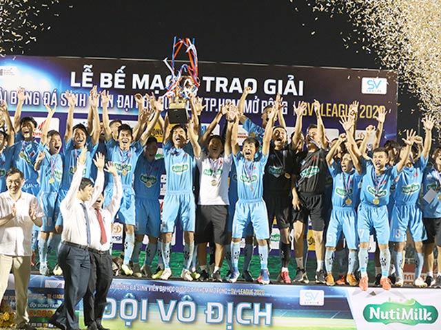 Bóng đá - Đội bóng sinh viên "con cưng của Bầu Đức" thua trận chung kết SV-League 2020