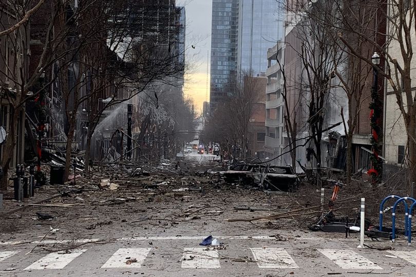 Hiện trường vụ nổ ở thành phố Nashville, Mỹ.