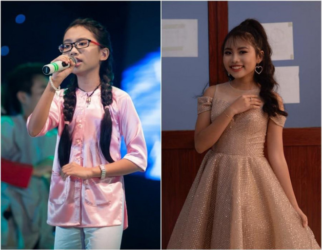 Phương Mỹ Chi mộc mạc, hồn nhiên (trái) và duyên dáng hiện nay