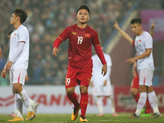 Quang Hải khiến U22 Việt Nam điên đảo: Đi bóng lắt léo, ngả bàn đèn ghi bàn siêu đẳng - 1