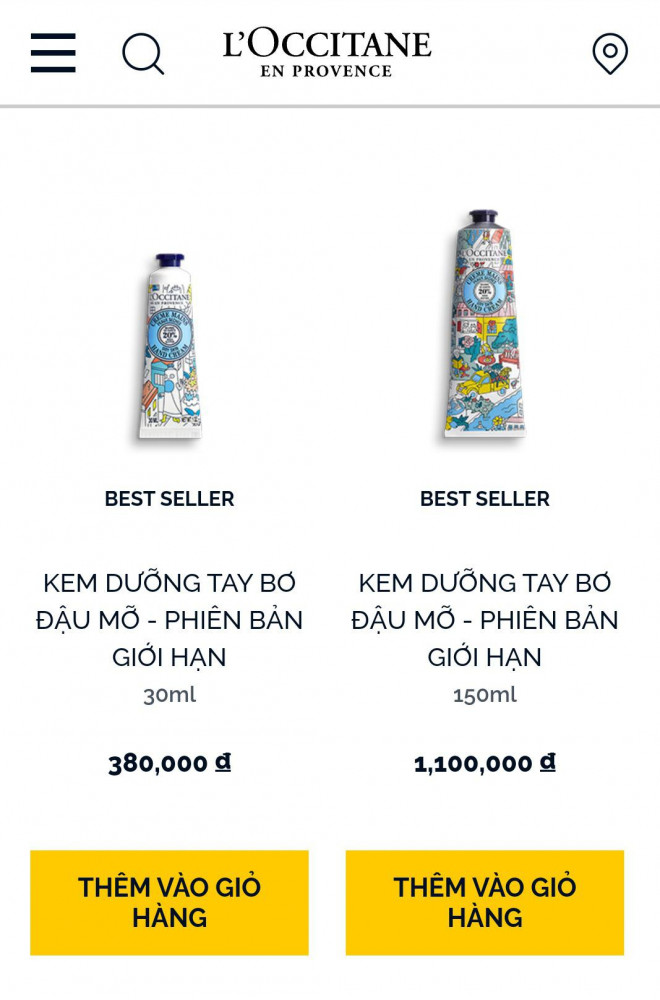 Cùng dòng sản phẩm trên trang chính thức lại có giá chênh lệch đến cả triệu đồng.