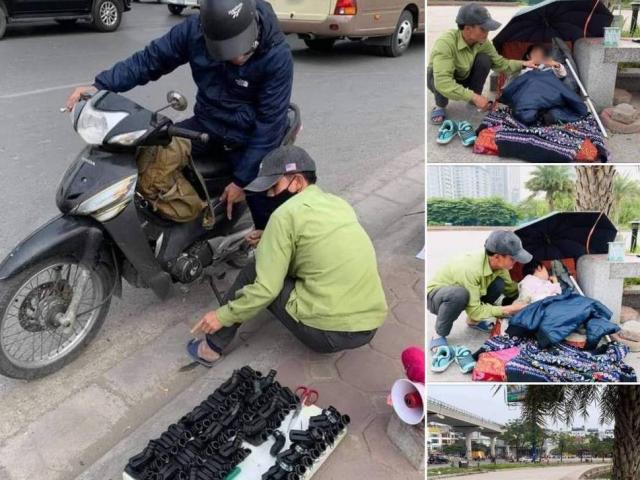 Tin tức trong ngày - Tin tức 24h qua: Hình ảnh ông bố đơn thân chăm con trên vỉa hè gây xôn xao mạng xã hội