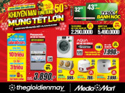 Hàng điện máy khuyến mãi lớn dịp Tết dương lịch 2021