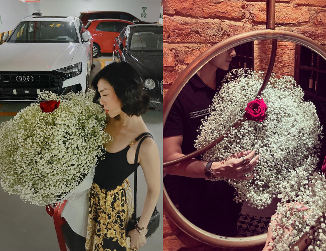 Vào dịp Giáng sinh, cả hai đăng hình có khung cảnh tương tự nhau khiến cộng đồng mạng nghi ngờ cặp đôi đang sống chung. Mới đây nhất, Nữ Hoàng phòng trà đăng ảnh bên bó hoa cùng dòng chú thích 'Ngày đặc biệt', cùng lúc Lâm Bảo Châu cũng chụp hình bó hoa tương tự cùng hashtag '1 năm' gây chú ý
