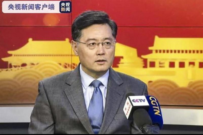 Đại sứ Trung Quốc tại Mỹ Tần Cương. Ảnh: CCTV