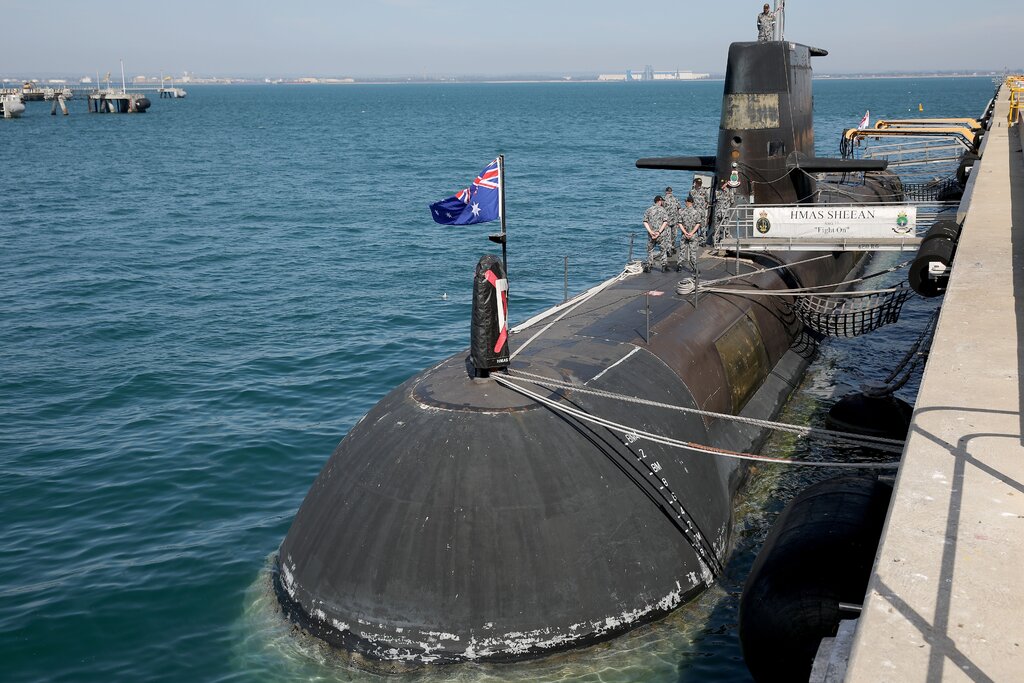 Thông qua việc tham gia AUKUS,&nbsp;Úc sẽ có hạm đội tàu ngầm chạy bằng năng lượng hạt nhân đầu tiên. Ảnh: EPA