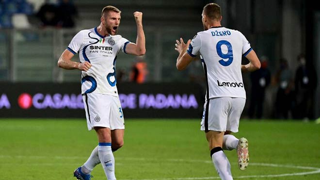 Dzeko ghi bàn gỡ hòa trước khi mang lại quả penalty ấn định chiến thắng của Inter Milan