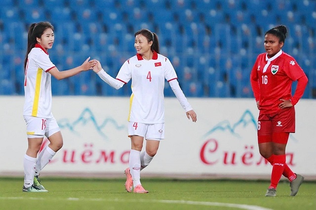 Hoàng Thị Loan thi đấu nổi bật trong màu áo ĐT bóng đá nữ Việt Nam vừa qua