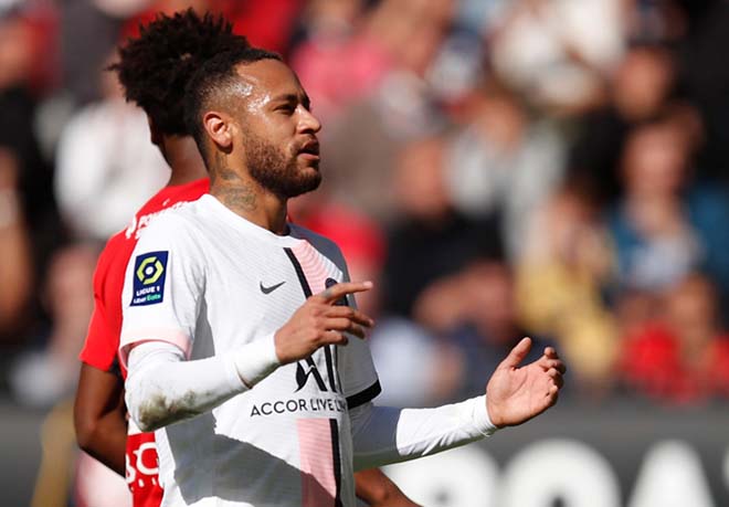 Neymar chơi tệ ở trận PSG thua Rennes mới đây