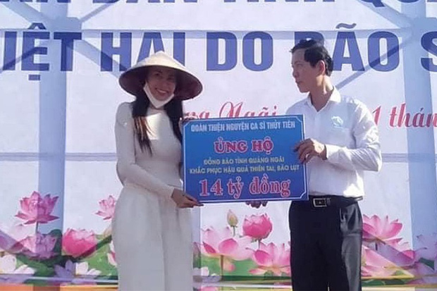 Thủy Tiên cho biết, tỉnh Quảng Ngãi đã xác minh nhận 14 tỷ&nbsp;tiền hỗ trợ lũ lụt từ nữ ca sĩ