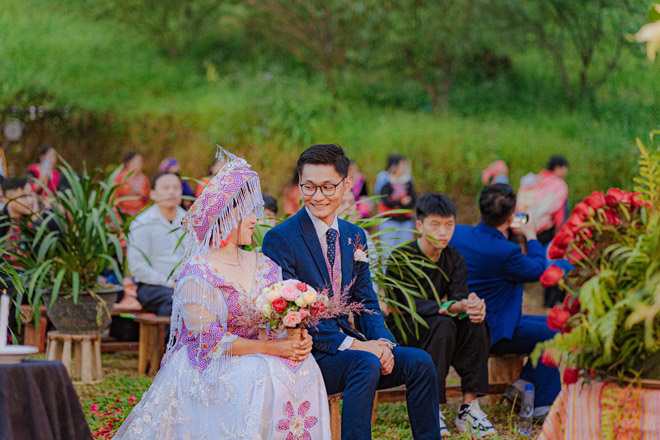 Đám cưới đẹp như mơ giữa núi rừng Tây Bắc của cô dâu H’Mông và chú rể Sài thành - 4