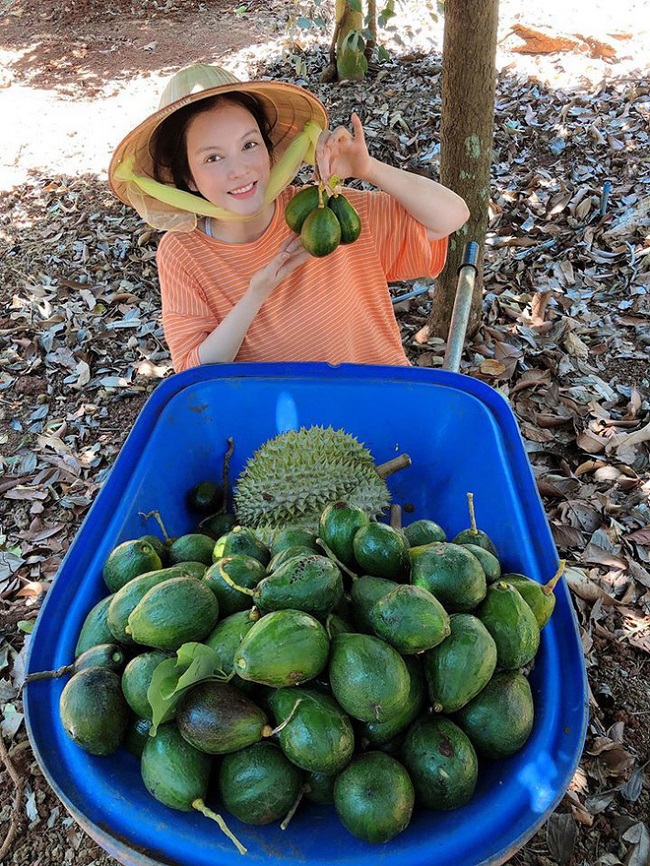 Cô còn sở hữu biệt phủ rộng 10.000m2 tại quê hương Bà Rịa - Vũng Tàu. Đây là cơ ngơi người đẹp dành báo hiếu cho mẹ. Ở đây, nữ diễn viên cũng trồng nhiều cây ăn quả.
