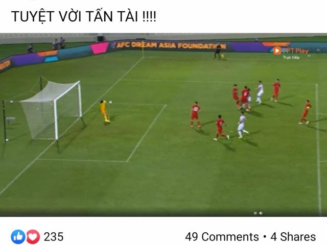 Công nghệ thông tin - Hãm bóng và ghi bàn đẳng cấp vào lưới ĐT Trung Quốc, Hồ Tấn Tài "sáng" nhất Facebook