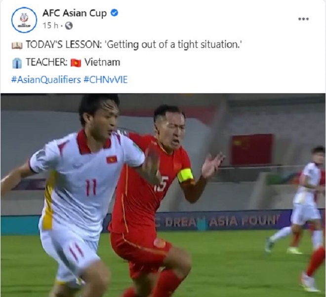ĐT Việt Nam chơi tiki-taca &#34;vờn&#34; Trung Quốc, AFC khen đá như sách giáo khoa - 1
