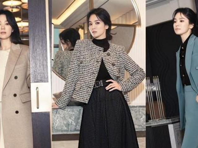 Thời trang - Học ngay Song Hye Kyo cách mix đồ đơn sắc cho mùa Đông vừa "hack dáng" vừa sang chảnh