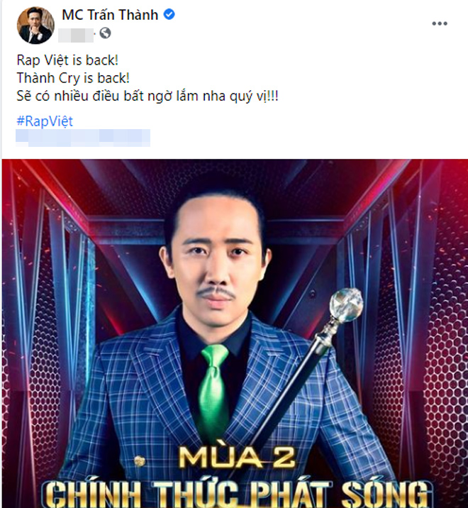 Rap Việt mùa 2 ra thông báo quan trọng, bất ngờ với hình ảnh của ...
